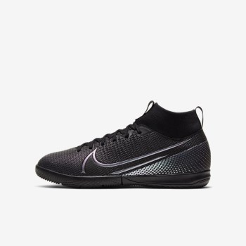 Nike Jr. Mercurial Superfly 7 Academy IC - Nagyobb Gyerek Focicipő - Fekete/Fekete